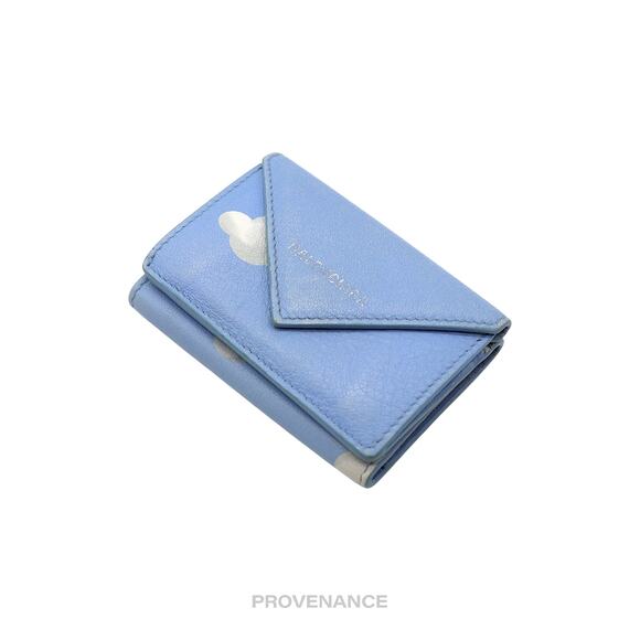🔴 Balenciaga Papier Mini Card Wallet - Clouds Blue Leather - Picture 4 of 12